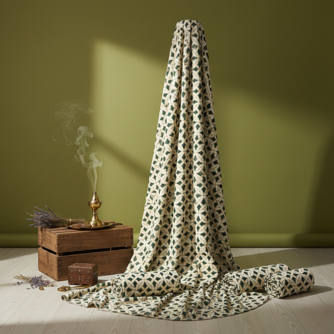 5 Cotton - Printed Fabric - Geometric Pattern - For Women Dress - Image 5